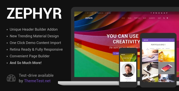 Zephyr v8.37.2 – WordPress 材料设计主题