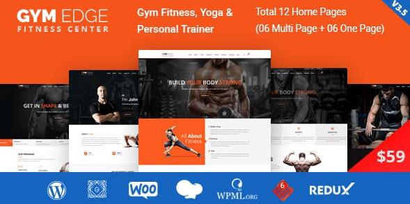Gym Edge v3.51 –  WordPress健身房主题