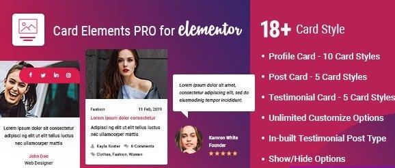 Card Elements Pro for Elementor v1.0.8插图