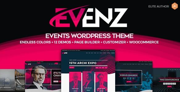 Evenz v1.4.1 – 会议和活动WordPress主题插图