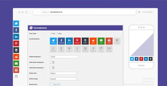 Novashare v1.1.4 – WordPress社交共享插件插图