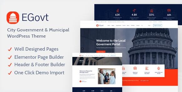 EGovt v1.5.6 – WordPress市政府主题插图