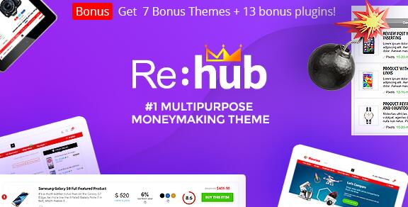 Rehub v13.9.5破解版 – 会员营销，多厂商商店，社区主题插图