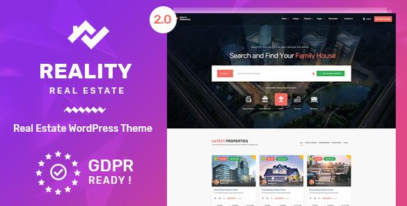 Reality v2.6.0汉化破解版（已汉化） – WordPress房地产主题插图