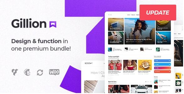Gillion v3.8 –多概念博客/杂志和商店WordPress AMP主题插图