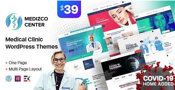 Medizco v2.3 – WordPress医疗保健和牙科诊所主题插图