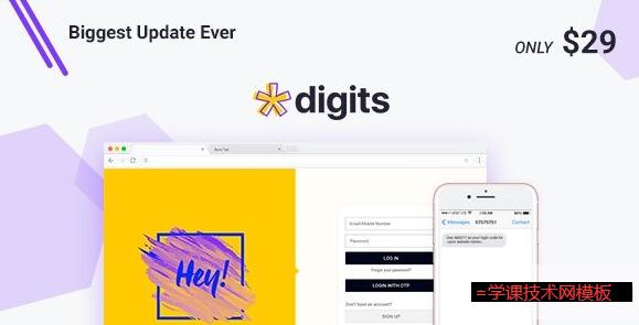Digits v7.5 – WordPress手机号码注册和登录破解版插图