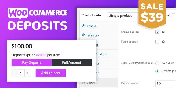 WooCommerce Deposits v3.0.4破解版 – WooCommerce 存款插件插图