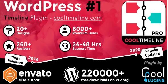 Cool Timeline Pro v4.8.9（已汉化） – WordPress时间轴插件插图