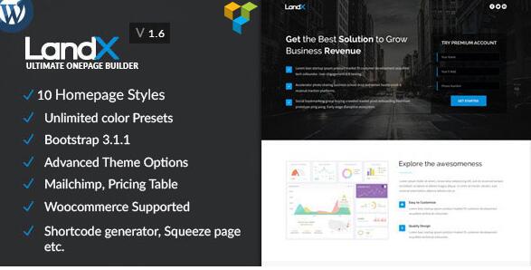 LandX v2.0.3.1  – 多功能WordPress登陆页面插图