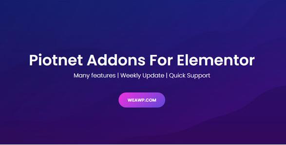 Piotnet Addons Pro For Elementor Pro v6.3.47 破解版插图