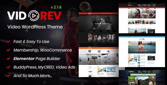 VidoRev v2.9.9.9.9.9.7 破解版（已汉化） – WordPress视频主题插图