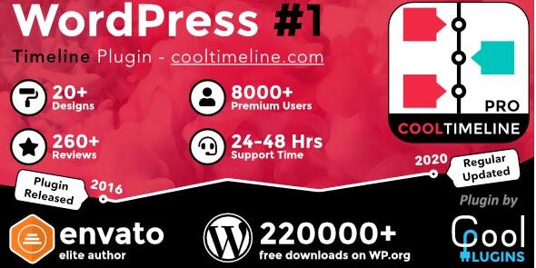 Cool Timeline Pro v4.5.2（已汉化） – WordPress时间轴插件
