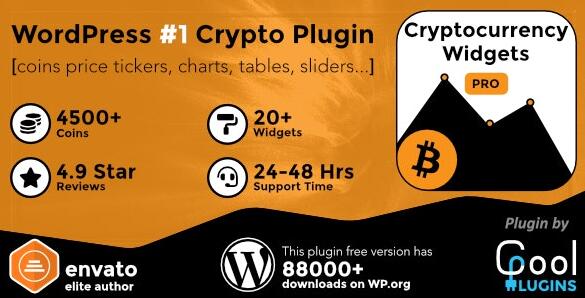 Cryptocurrency Widgets Pro v2.5.2 – WordPress加密插件