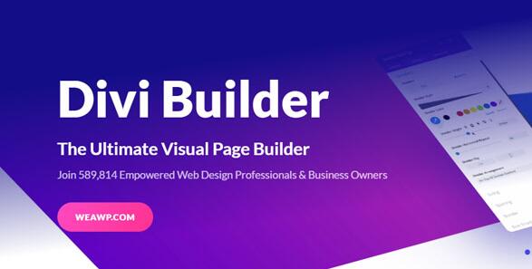 Divi Builder v4.8.2汉化破解版 – Visual Page Builder WordPress插件