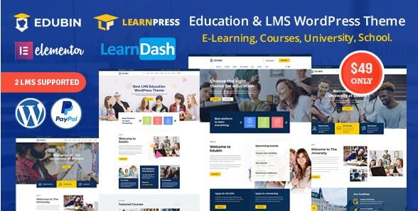 Edubin v6.7.8 – 教育LMS WordPress主题