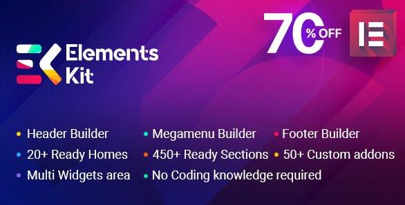 ElementsKit v2.1.3汉化破解版 – Elementor多合一插件
