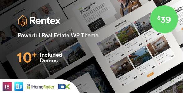 Rentex v1.8.0 – WordPress房地产主题