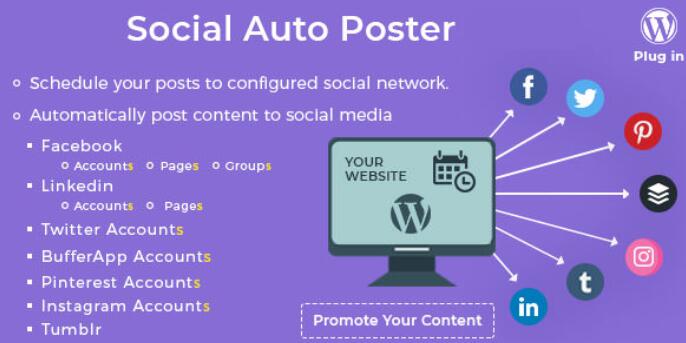Social Auto Poster v5.3.7（已汉化）- WordPress自动发布内容到社交网络