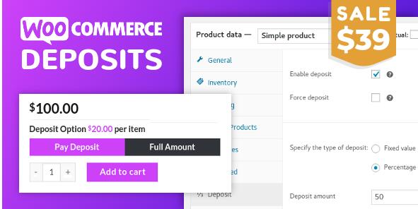 WooCommerce Deposits v3.0.0汉化破解版 – WordPress支付插件