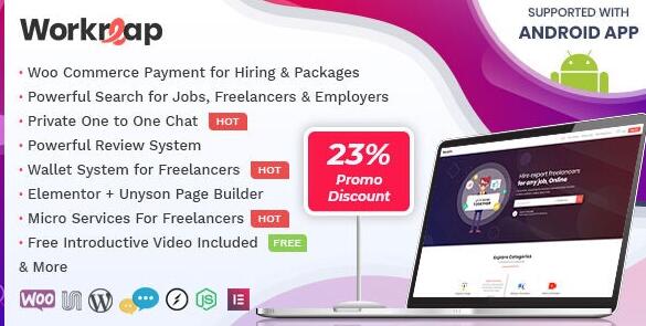 Workreap v3.3.4(已汉化) – WordPress自由市场和目录主题