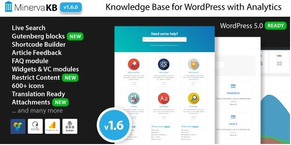 MinervaKB v2.0.7 –具有分析功能的WordPress知识库插图