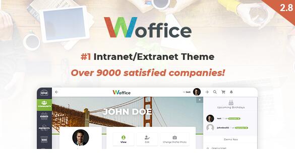 Woffice v5.4.21（已汉化） – WordPress内网/外网主题插图