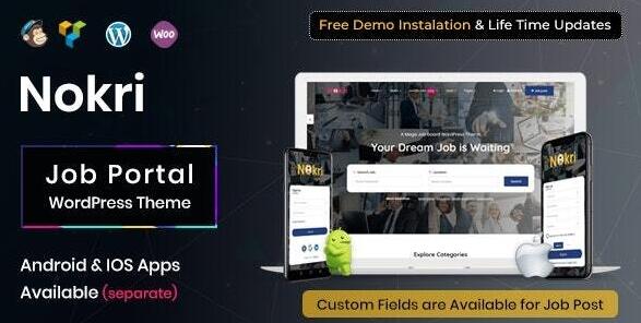 Nokri v1.6.4破解版 – Job Board WordPress主题插图