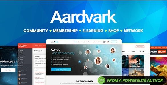 Aardvark v4.61（已汉化） –  BuddyPress社区，会员，主题插图