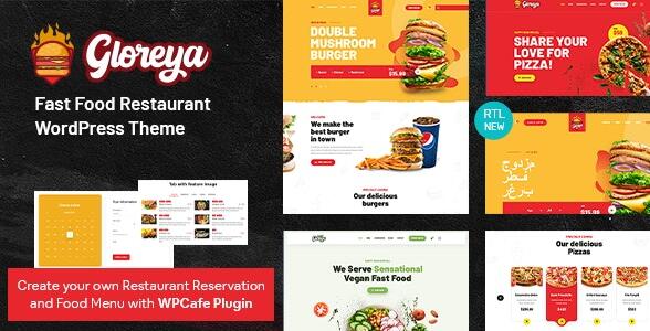 Gloreya v2.0.1 –餐厅快餐和外送WooCommerce主题插图