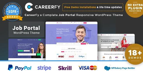 Careerfy v10.0.6(已汉化) –  WordPress工作委员会主题