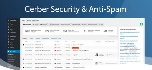 Cerber Security Pro v9.6.7.3破解版(已汉化) – WordPress安全插件