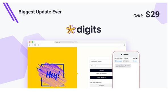 Digits v8.6.3.9内置激活（已汉化）+ Addons – WordPress手机注册和登录插件