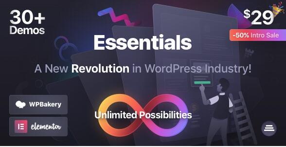 Essentials v3.2.20无限制版(已汉化) – WordPress多用途主题