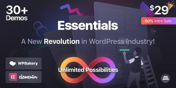 Essentials v1.2.5破解版–多用途WordPress主题