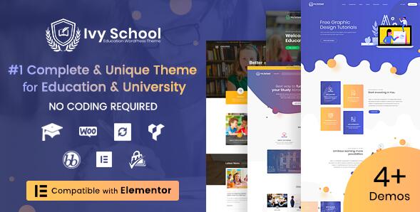 Ivy School v1.4.8 – WordPress教育，大学和学校主题