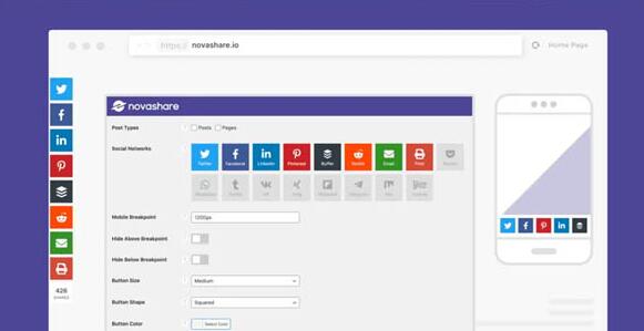 Novashare v1.6.2无限制版(已汉化)– WordPress社交分享插件