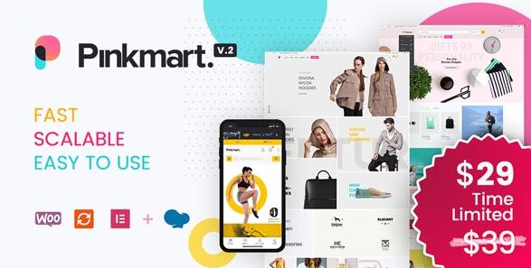 Pinkmart v4.6.2 – WooCommerce的AJAX主题
