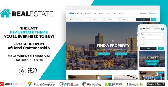 Real Estate 7 v3.5.4破解版– WordPress房地产主题