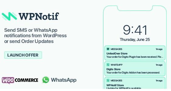 WPNotif v3.1.3.4(已汉化) – WordPress 短信和WhatsApp通知插件