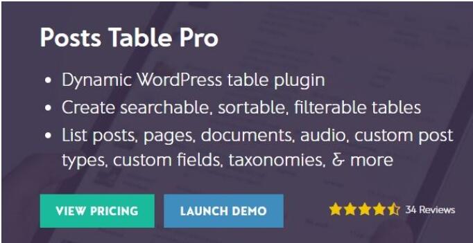 Barn2 Media Posts Table Pro v3.3.3破解版（已汉化） – WordPress表格插件插图