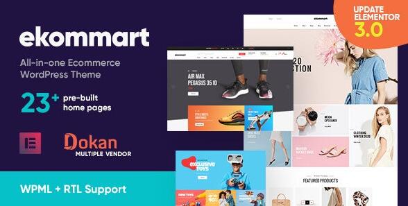 ekommart v4.1.0 – WordPress多合一电子商务主题插图