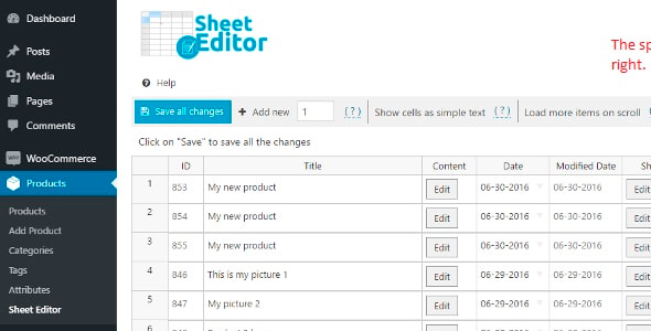 WP Sheet Editor Categories and Tags Pro v1.7.9（已汉化） – WordPres批量编辑器插图