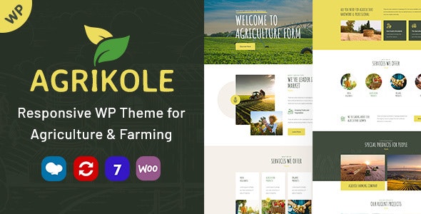Agrikole v1.15 – WordPress农业主题插图