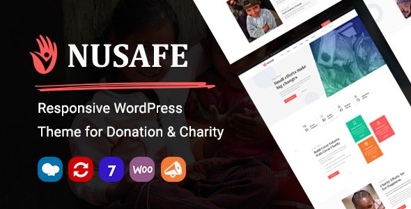 Nusafe v1.17 – WordPress慈善机构主题插图