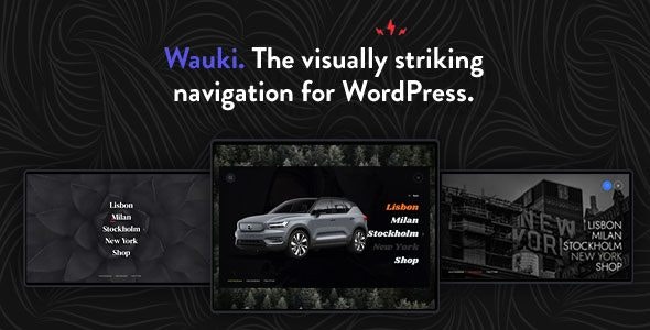 Wauki v1.1 – WordPress多级全屏菜单插件插图