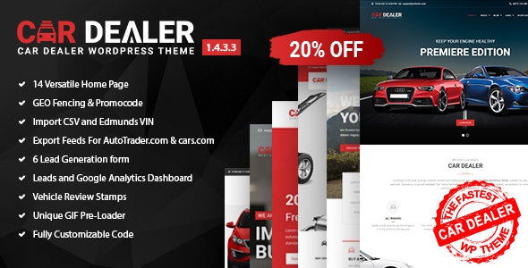 Car Dealer v6.1.1破解版 – WordPress汽车响应式主题