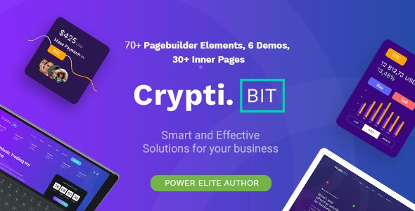 CryptiBIT v1.4 – WordPress加密货币技术,ICO / IEO登陆页面主题