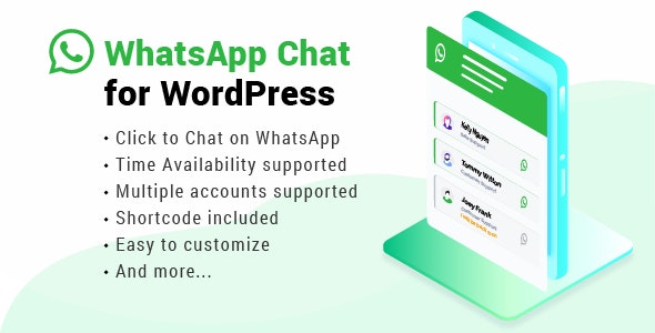 WhatsApp Chat WordPress v3.7.1(已汉化) – WordPress聊天插件