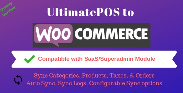 UltimatePOS to WooCommerce Addon v2.7 – WooCommerce产品同步插件
